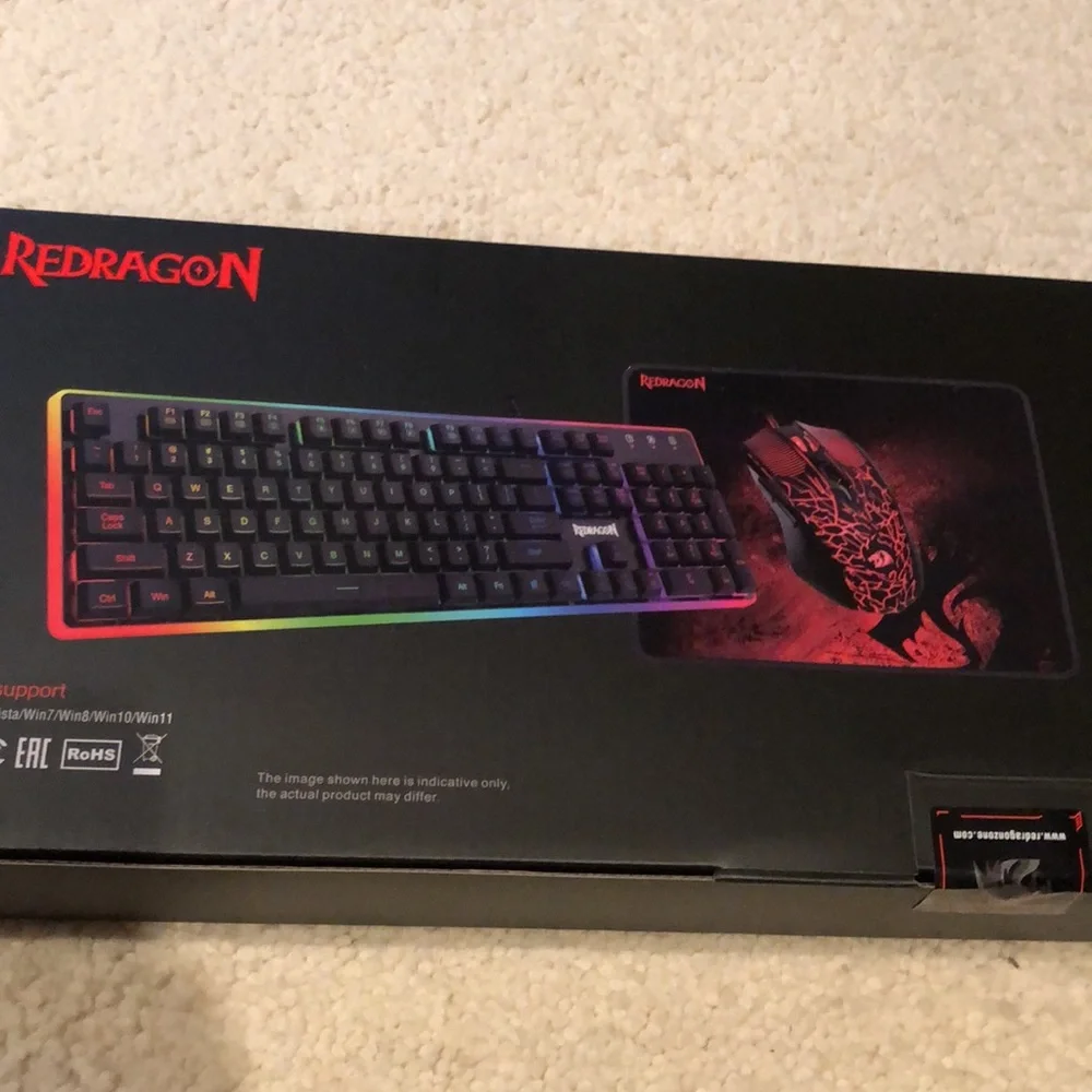 NWT unopened Redragon gaming essentials Keyboard/Mouse/Mousepad